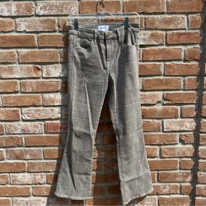 Frame Le Crop Mini Boot Plaid Denim